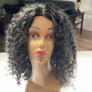 HAIR, 15-16” long, deep waves/loose curls, Afro, Black